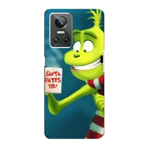 Різдвяні Чохли для Realme GT Neo 3 (VPrint) (Зелений Грінч)