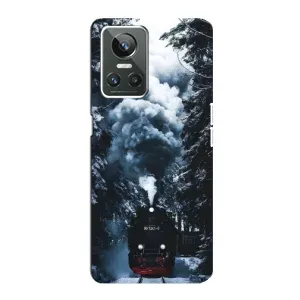 Новорічні, Святкові Чохли для Realme GT Neo 3 - 2024 год (Зимовий потяг)