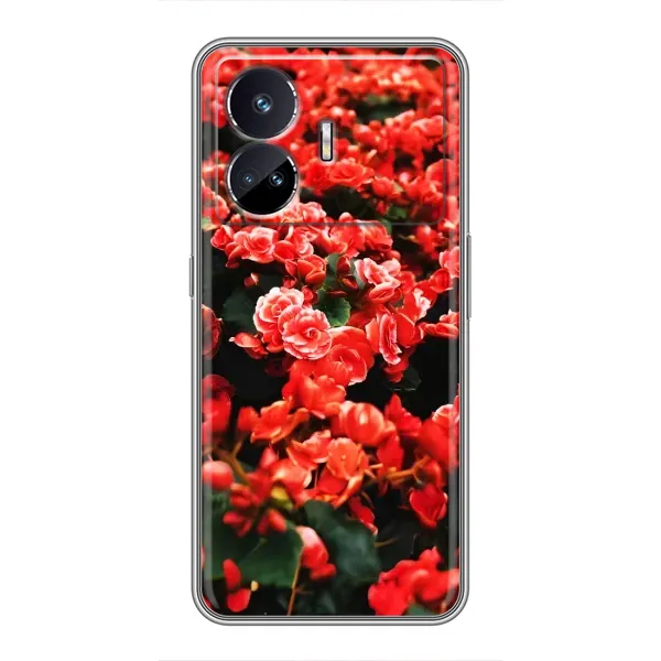 Чехол с принтом «Цветы красные» для Realme GT Neo 5