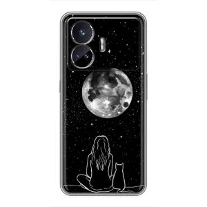 Чохол з малюнком кіт на Realme GT Neo 5 (Дівчина з котом)