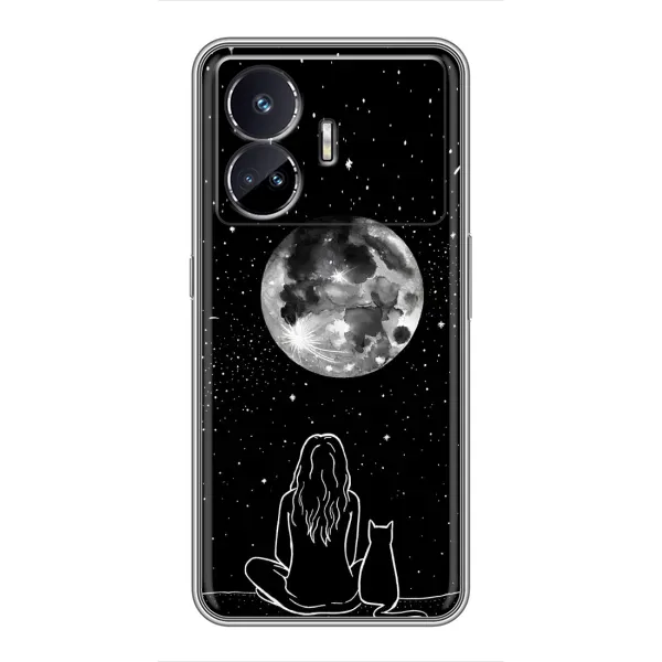 Чехол с принтом «Девушка с котом» для Realme GT Neo 5