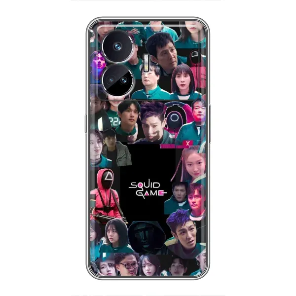 Чехол с принтом «Коллаж Игра кальмара» для Realme GT Neo 5
