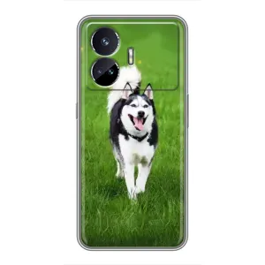 Чохол з Хаскі Realme GT Neo 5 - (AlphaPrint) (Радісний Хаскі)