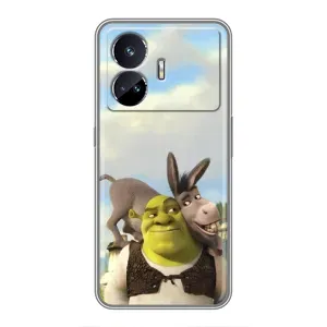Чехол с мультфильмом Шрек на Realme GT Neo 5 (Шрек и Осел)