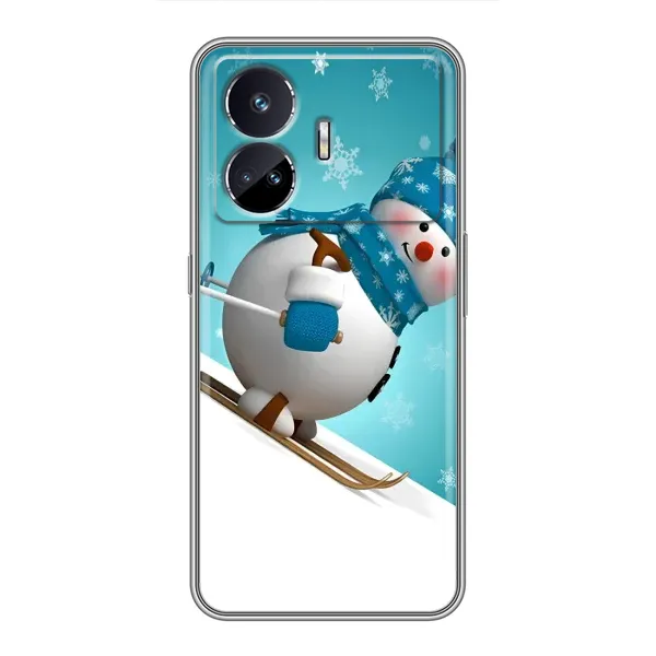 Чехол с принтом «Снеговик на лыжах» для Realme GT Neo 5