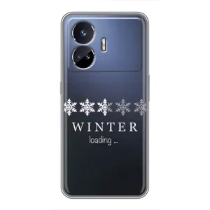 Зимні Чохли для РілМі ДжіТ Нео 5 - прозорий фон (Winter loading)
