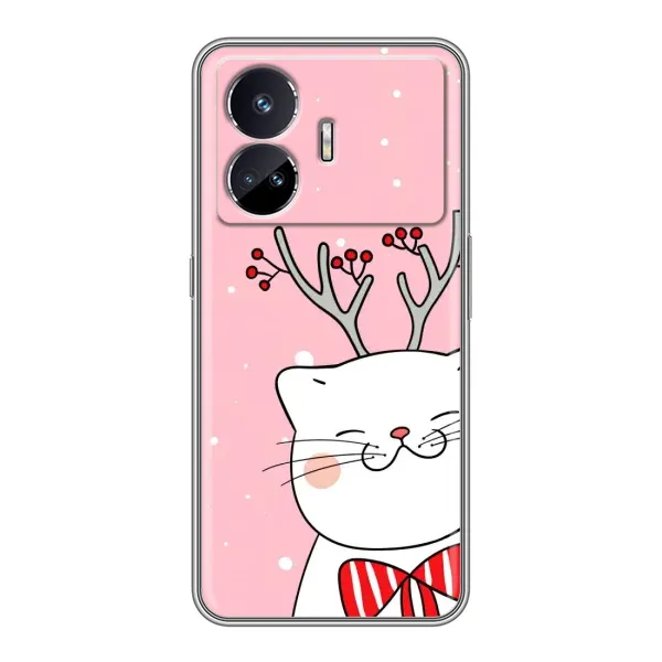 Чехол с принтом «Зимний кот» для Realme GT Neo 5