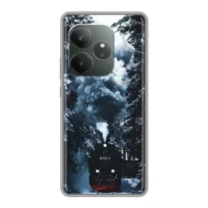 Новорічні, Святкові Чохли для Realme GT Neo 6 SE - 2024 год (Зимовий потяг)