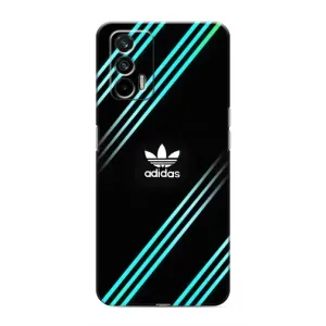 Чехлы Адидас для Realme GT (AlphaPrint) (Адидас с полосами)