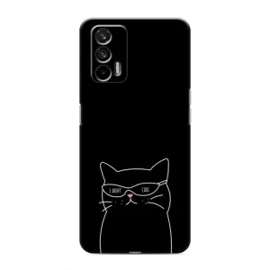 Чехол с принтом «Равнодушный кот» для Realme GT