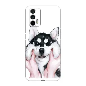 Чехол с Хаски для Realme GT - (AlphaPrint)