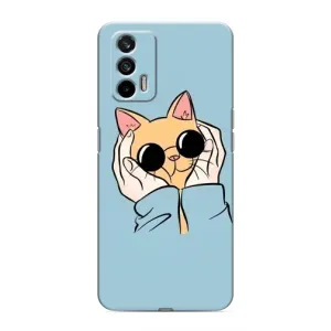 Чехол с принтом «Котик в очках» для Realme GT