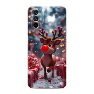 Яскравий чохол для Realme GT з Зимові Оленята (Олень серед подарунків)