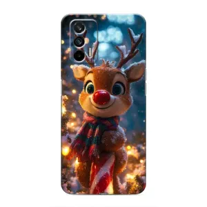 Яскравий чохол для Realme GT з Зимові Оленята (Олень з шарфом)
