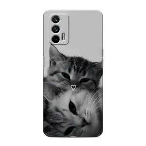 Чехол с принтом «Пара котов» для Realme GT