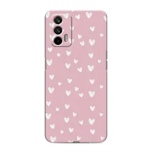 Чехол с принтом «Сердечки на розовом» для Realme GT