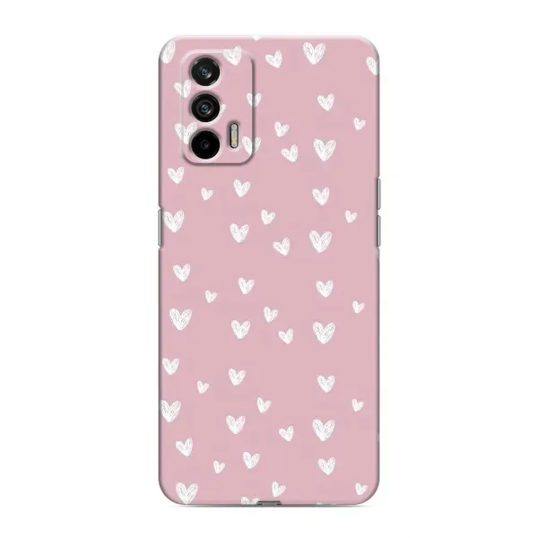 Чехол с принтом «Сердечки на розовом» для Realme GT