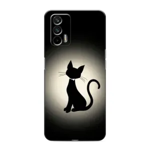 Чохол з принтом «Силует котика» для Realme GT