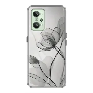 Чехол с принтом «Черные цветы» для Realme GT2