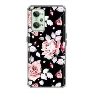 Чохли з квітами для Realme GT2 (VPrint) (Квіти на чорному)
