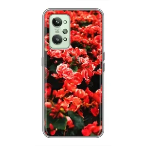 Чохли з квітами для Realme GT2 (VPrint) (Квіти червоні)