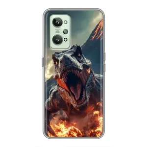 Чехол с принтом «Огненный динозавр» для Realme GT2