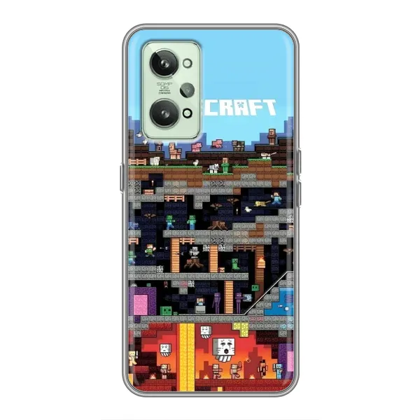 Чехол с принтом «фон Minecraft» для Realme GT2 Чехол с принтом «фон Minecraft» для Realme GT2