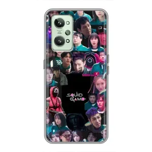 Чехол Гра в кальмара для Realme GT2 (Коллаж Игра кальмара)