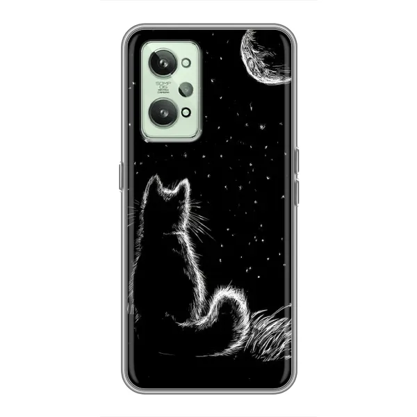 Чохол з принтом «Котик і місяць» для Realme GT2 Чохол з принтом «Котик і місяць» для Realme GT2