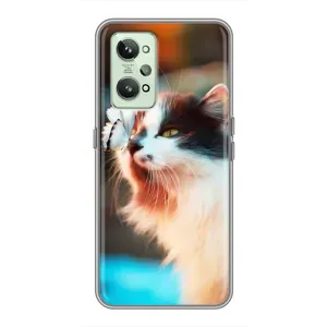 Чохол на РеалМі ГТ2 з Котиками (VPrint) (Котик з метеликом)