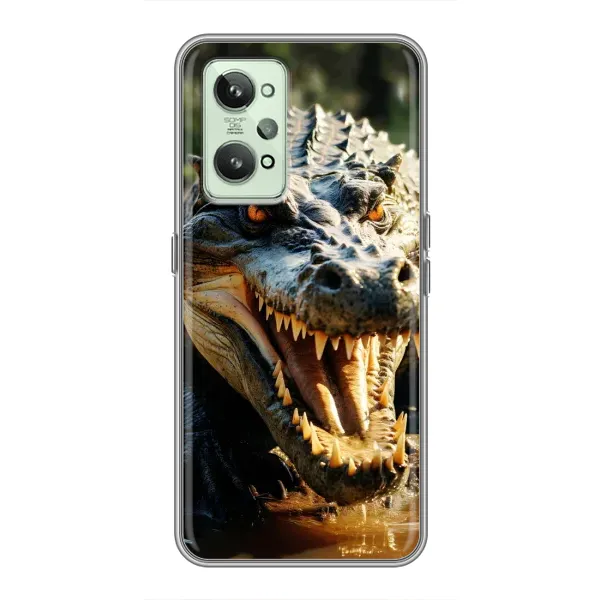 Чехол с принтом «Опасный крокодил» для Realme GT2 Чехол с принтом «Опасный крокодил» для Realme GT2