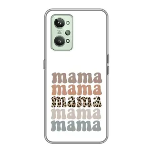 Чехол с принтом «Текстовый коллаж мама» для Realme GT2
