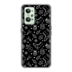 Новорічні, Святкові Чохли для Realme GT2 - 2024 год (Новорічний фон)