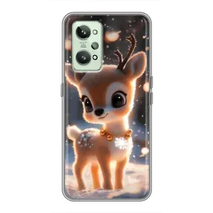Яскравий чохол для Realme GT2 з Зимові Оленята (Оленятко)
