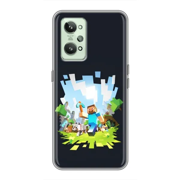 Чехол с принтом «персонажи Minecraft» для Realme GT2 Чехол с принтом «персонажи Minecraft» для Realme GT2