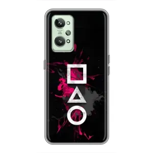 Чехол Гра в кальмара для Realme GT2 (Символы Игра кальмара)