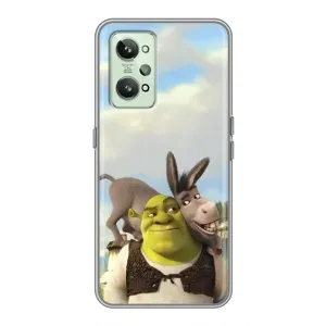 Чехол с мультфильмом Шрек на Realme GT2 (Шрек и Осел)