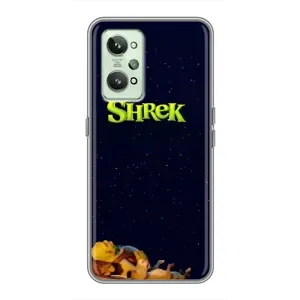 Чехол с мультфильмом Шрек на Realme GT2 (Отдыхающий Шрек)