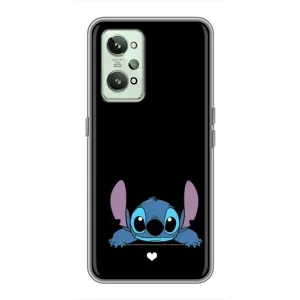 Чехол с принтом Стич на Realme GT2 (Стич на черном)