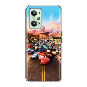 Силиконовый чехол Маквин для Realme GT2 (Тачки на трассе)