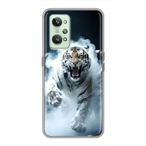 Чехол с принтом «Белый тигр в дыму» для Realme GT2