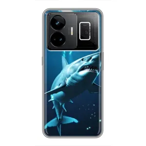 Чехол с картинкой «Хищники» для Realme GT3 (Акула под водой)