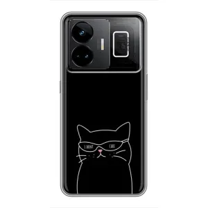 Чехол с принтом «Равнодушный кот» для Realme GT3
