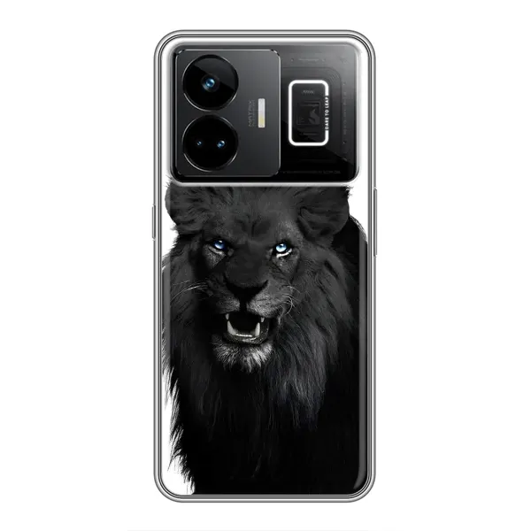 Чехол с принтом «Черный ЛЕВ» для Realme GT3 Чехол с принтом «Черный ЛЕВ» для Realme GT3