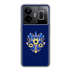 Чехлы для Realme GT3 Укр. Символика (AlphaPrint) (Цветочный Герб)