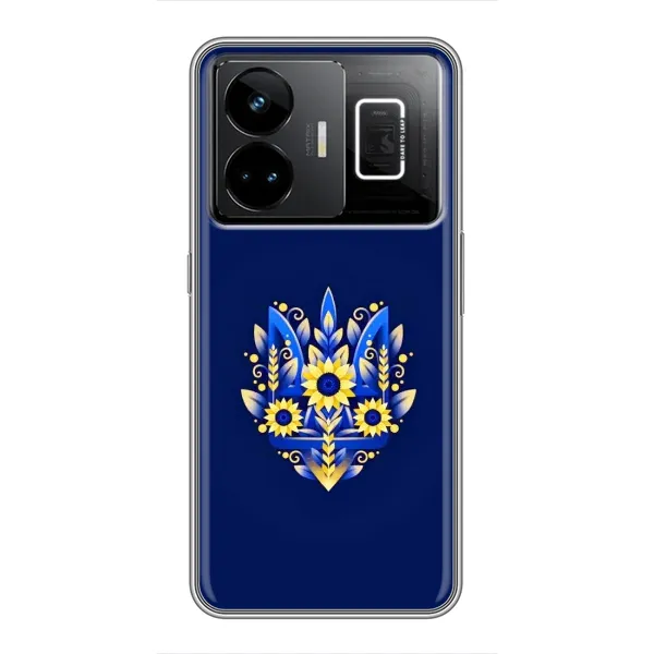 Чохол з принтом «Квітковий Герб» для Realme GT3 Чохол з принтом «Квітковий Герб» для Realme GT3