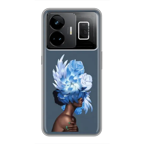 Чехол с принтом «Цветы на голове» для Realme GT3