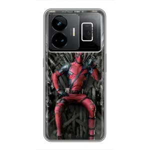 Чохол з принтом «Дедпул на троні» для Realme GT3