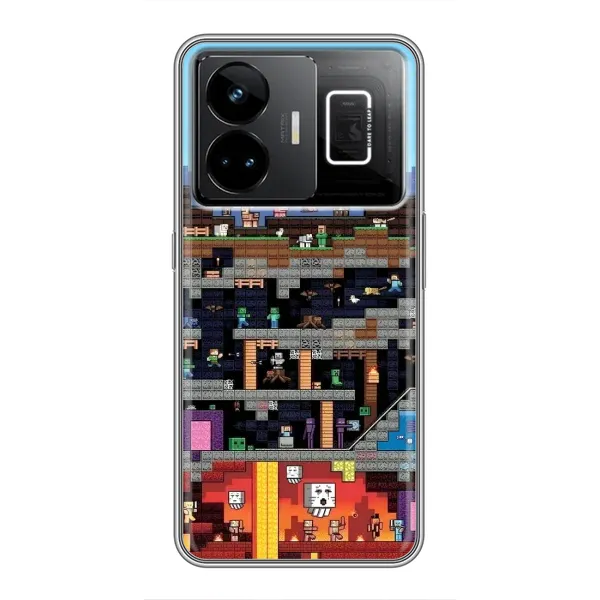Чохол з принтом «фон Minecraft» для Realme GT3