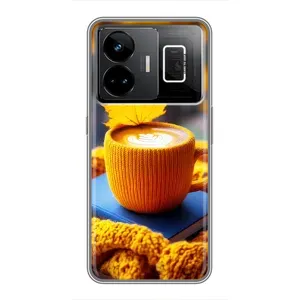 Чохол з принтом «Кава на жовтому пледі» для Realme GT3